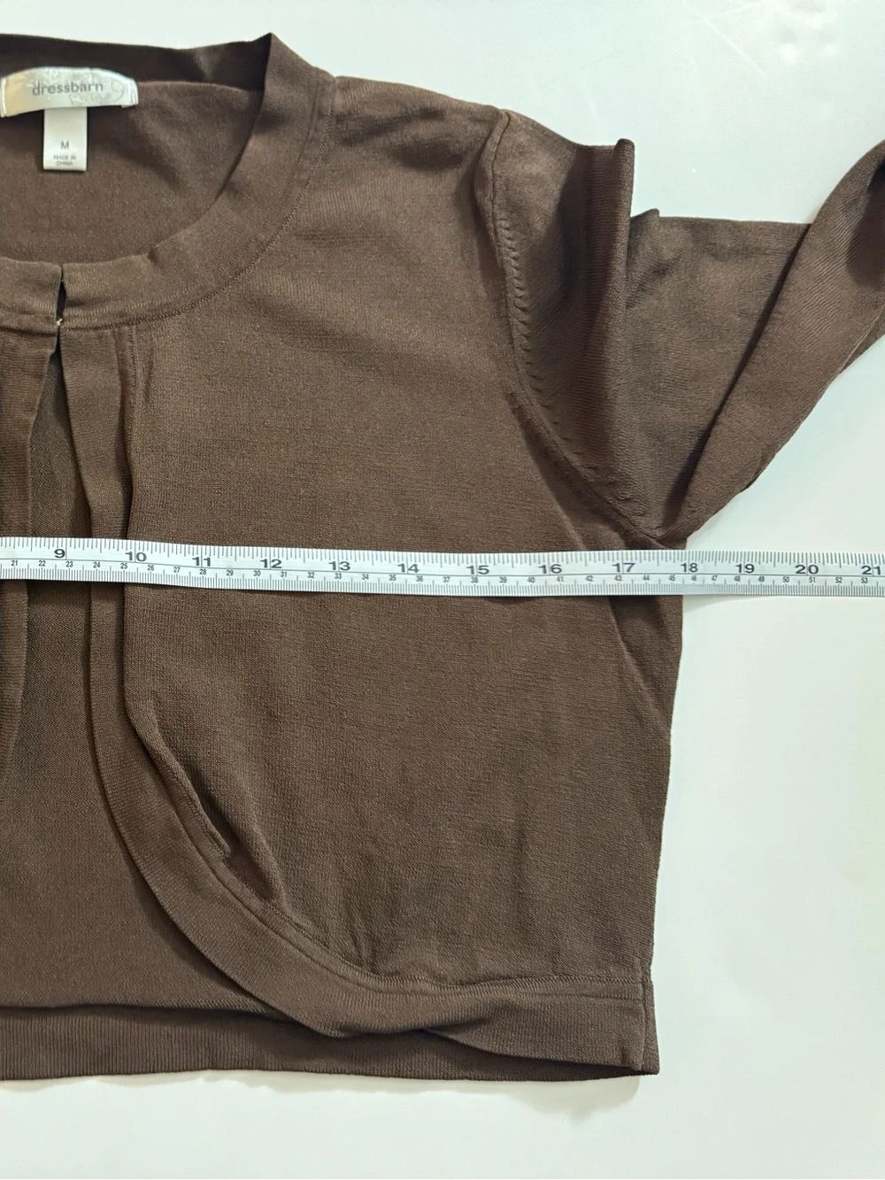 Y2K Dressbarn brown cropped shrug/cardigan